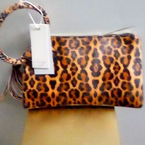 Tiger print wristlet